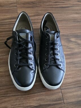 Rockport Men's City Lites Colle Lace-to-Toe Black Leather Sneaker Size 11M